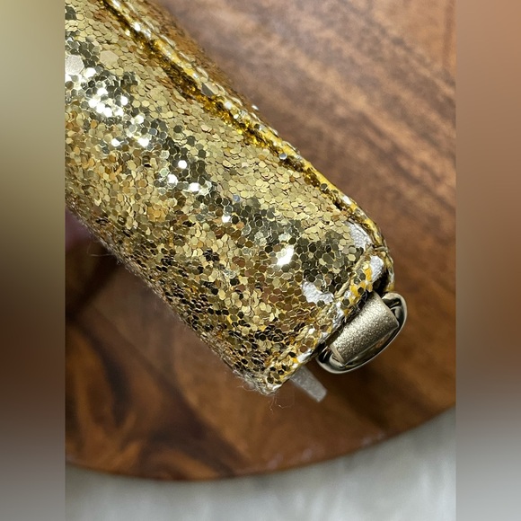 KATE SPADE Gold Sparkler Crossbody/Clutch w/Storybook Lining - Picture 5 of 11